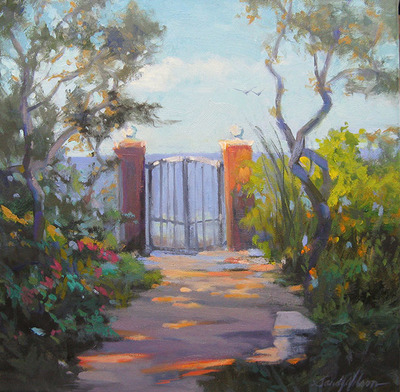 Sandy Nelson - The Water Gate - Oil on Canvas - 12 x 12