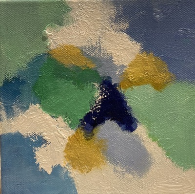 Nancy McClure - Mini Beach Bum II - Oil on Canvas - 6 x 6