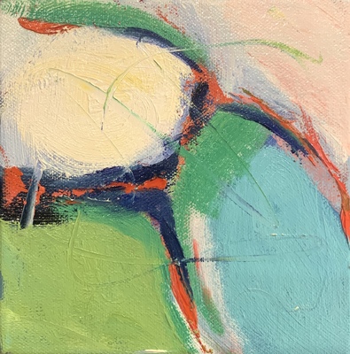 Nancy McClure - Bubble 2 - Oil on Canvas - 6 x 6