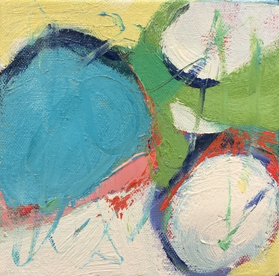 Nancy McClure - Bubble 4 - Oil on Canvas - 6 x 6