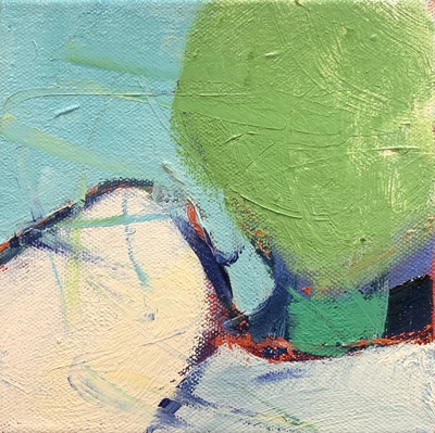 Nancy McClure - Bubble 6 - Oil on Canvas - 6 x 6