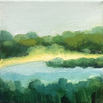 Nancy McClure - Coastal Calm 9 - Oil on Canvas - 6 x 6