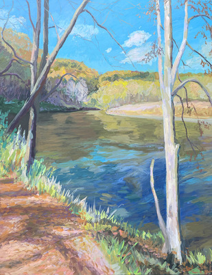 Steve Moore - South Fork River View - Acrylic on Canvas - 48 x 36