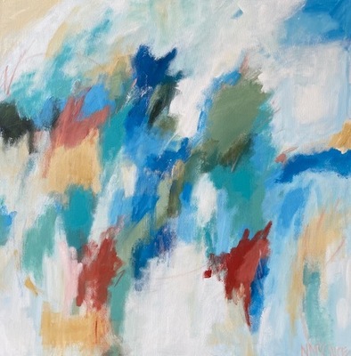 Nancy McClure - Spring Flowers - acrylic on Canvas - 40x40