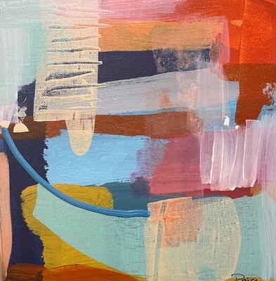 Sharon Paige - Up Tempo III - Acrylic on Canvas - 8x8