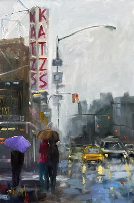 Gina Strumpf - Katz Deli NYC - Oil on Canvas - 36x24