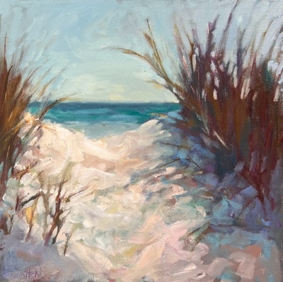 Susan Hecht - The Path Taken - Oil on Canvas - 16x16