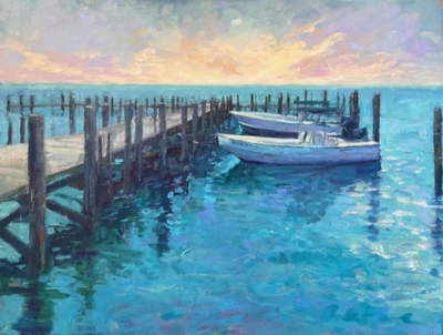 Susan Hecht - Blue Calm - Oil on Canvas - 30x40