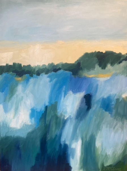 Nancy McClure - Marsh in Green - Oil on Canvas - 48x36