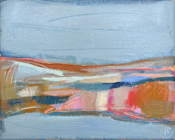 Anna Vaughn Kincheloe - Scape Study-Blue - Oil on Canvas - 8x10