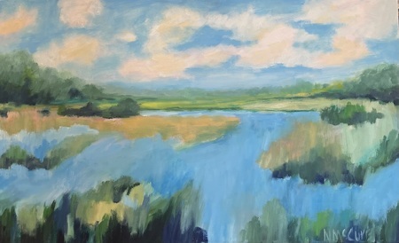 Nancy McClure - North Carolina Marsh - Oil on Canvas - 28x46