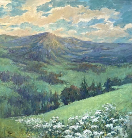 Rebecca Patman - Mointain View - Oil on Canvas - 35x34