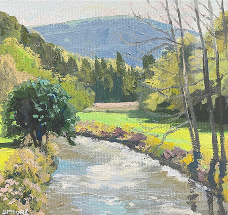 Steve Moore - Charles King Bridge View - Acrylic on Canvas - 12x12
