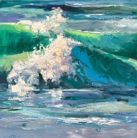 Susan Hecht - Rolling Wave - Oil on Canvas - 12x12