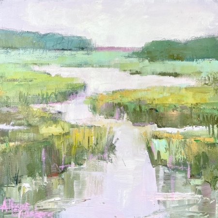 Allison Chambers - Season of Pink II - Oil on Canvas - 12x12