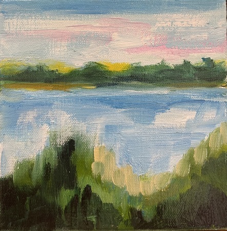 Nancy McClure - Marsh I - Oil on Canvas - 6x6