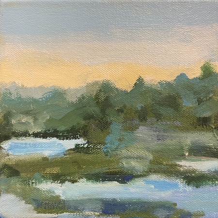 Nancy McClure - Marsh 23 - Oil on Canvas - 6x6