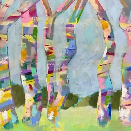Lindsay Jones - Trees Dancing in the Landscape I - Acrylic on Canvas - 20 x24
