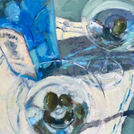 Susan Hecht - Tini's Oil - Oil on Canvas - 16x16