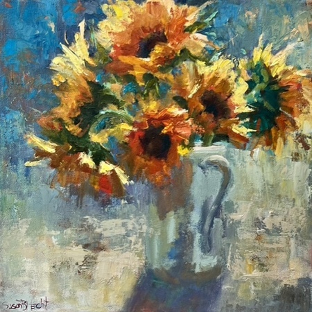 Susan Hecht - Southern Sun Shining - Oil on Canvas - 16x16