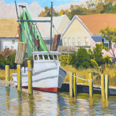 Steve Moore - Harker's Island Harbor View - Acrylic on Canvas - 24x30