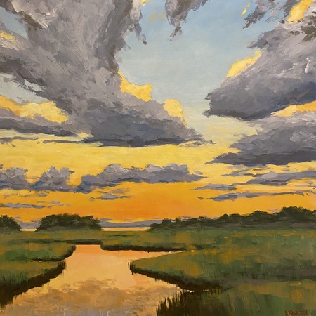 John Erickson - Carolina Skies #2 - Acrylic on Canvas - 36x36