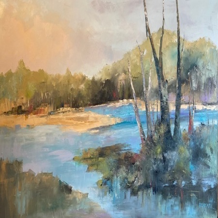 Becky Denmark - Waterway View - Oil on Canvas - 30x48